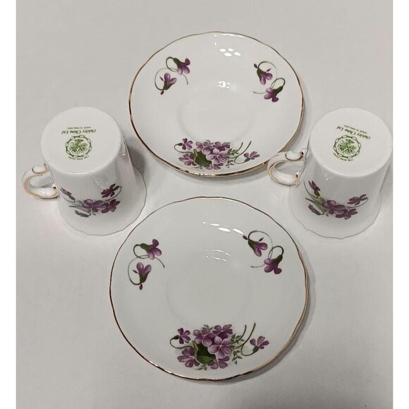 Vintage Oakley China Violet Teacup & Saucer Set - Fine Bone China England - Picture 2 of 8